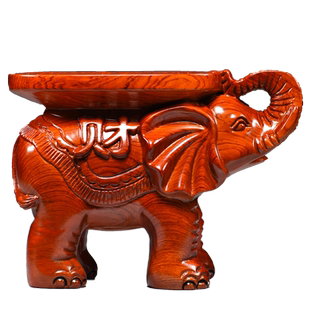 花梨实木雕大象凳子摆件落地客厅换鞋凳家用门口玄关茶几凳装饰品