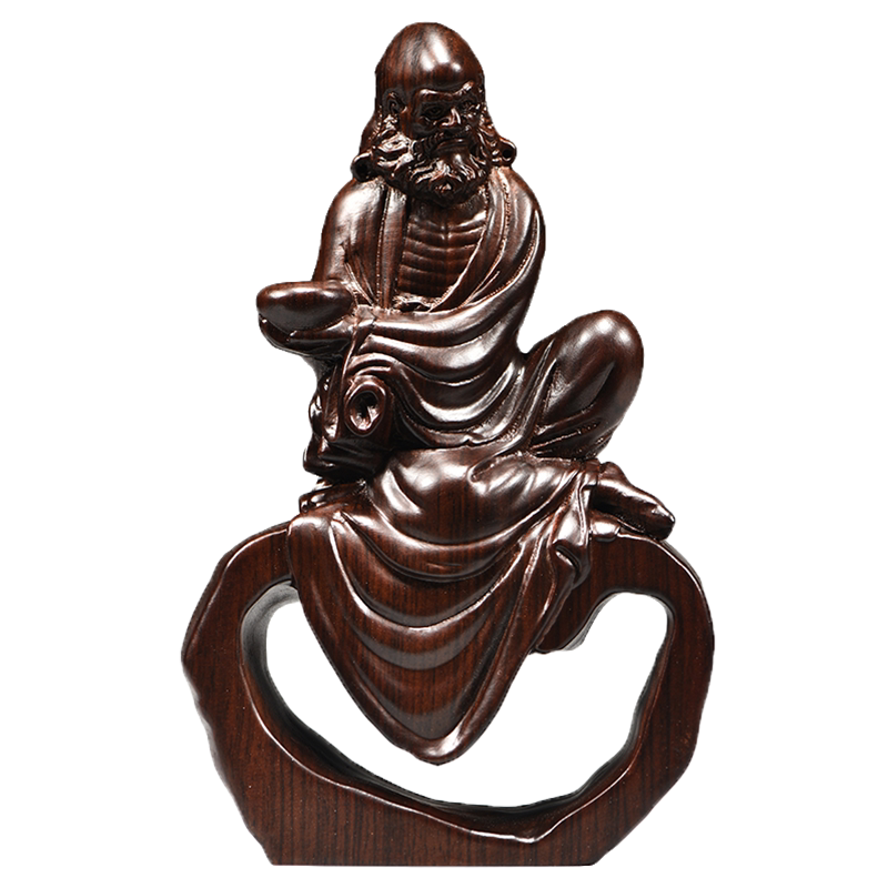 黑檀木达摩师祖佛像摆件禅意摆件
