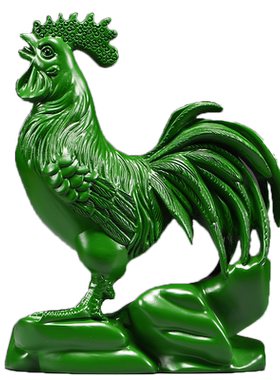 绿色祝福新古典客厅实木补角摆件