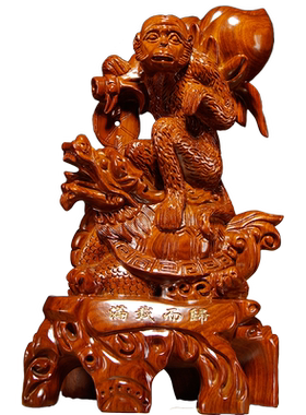 吉祥物花梨祝福客厅实木玄关木雕