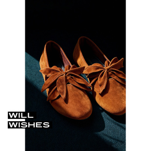 女 WILLWISHES 浅口芭蕾单鞋 焦糖花瓣平底鞋 25Z0898 王玎设计