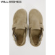 女外穿 厚底一脚蹬凉拖鞋 444 王玎设计休闲平底勃肯鞋 WILLWISHES