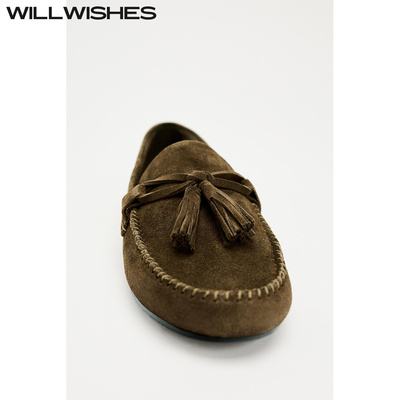 WILLWISHES休闲复古流苏单鞋女