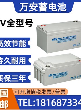 万安铅酸蓄电池Wa-12V100AH120AH65AH38AH24AH UPS/EPS通讯直流屏