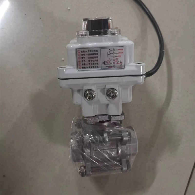 促销电动球阀Q911F-16P不锈钢丝扣三片式内螺纹连接20耐高温220v