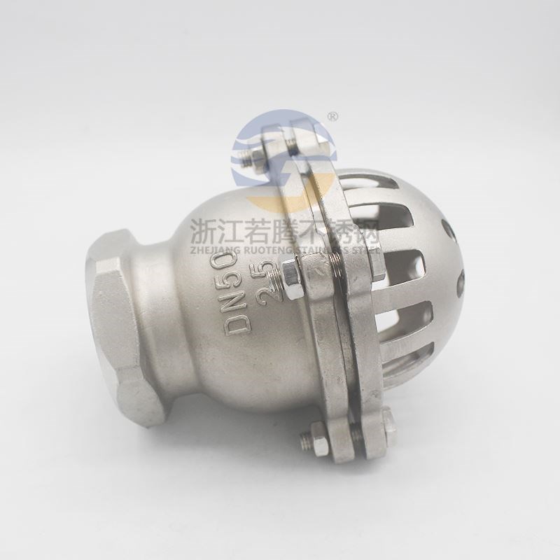 304不锈钢丝扣底阀H12W升降式止回阀 吸水泵内丝底阀耐腐蚀莲蓬头