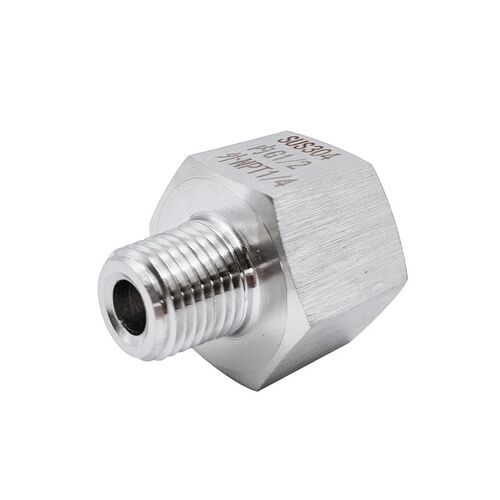 内G1/2-外NPT1/4不锈钢转换接头 内丝G1/2BSP PF 4分转外丝NPT1/4