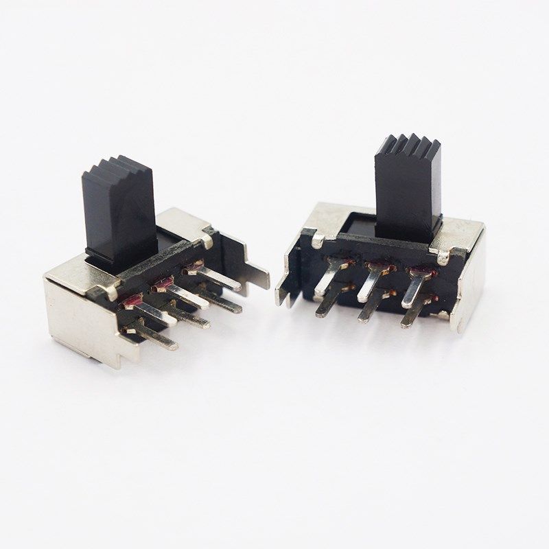 SK-22F02 2档卧式拨动开关2只固定脚6脚侧拨开关两档音响功放开关