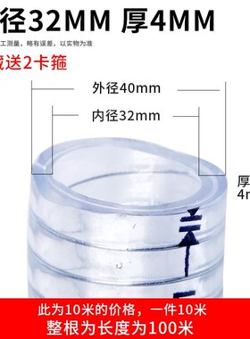 pvc钢丝软管透明塑料高压水管油管带钢丝耐高温腐蚀整卷1/1.5/2寸