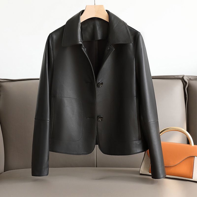 2025年新款早春秋冬季炸街短款皮衣夹克复古小个子外套女装ins潮