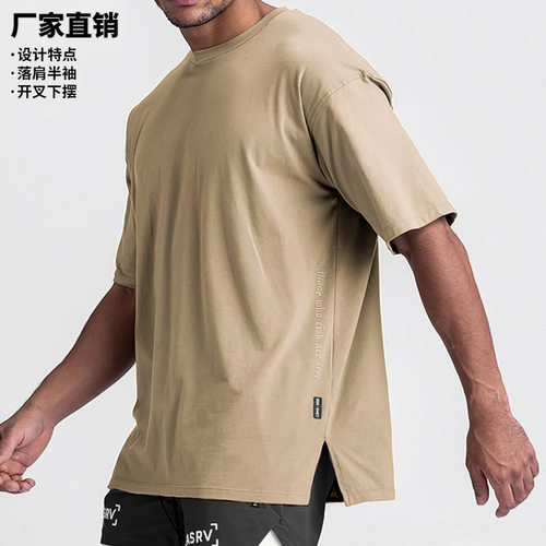 宽松大码短袖男T恤欧美休闲运动