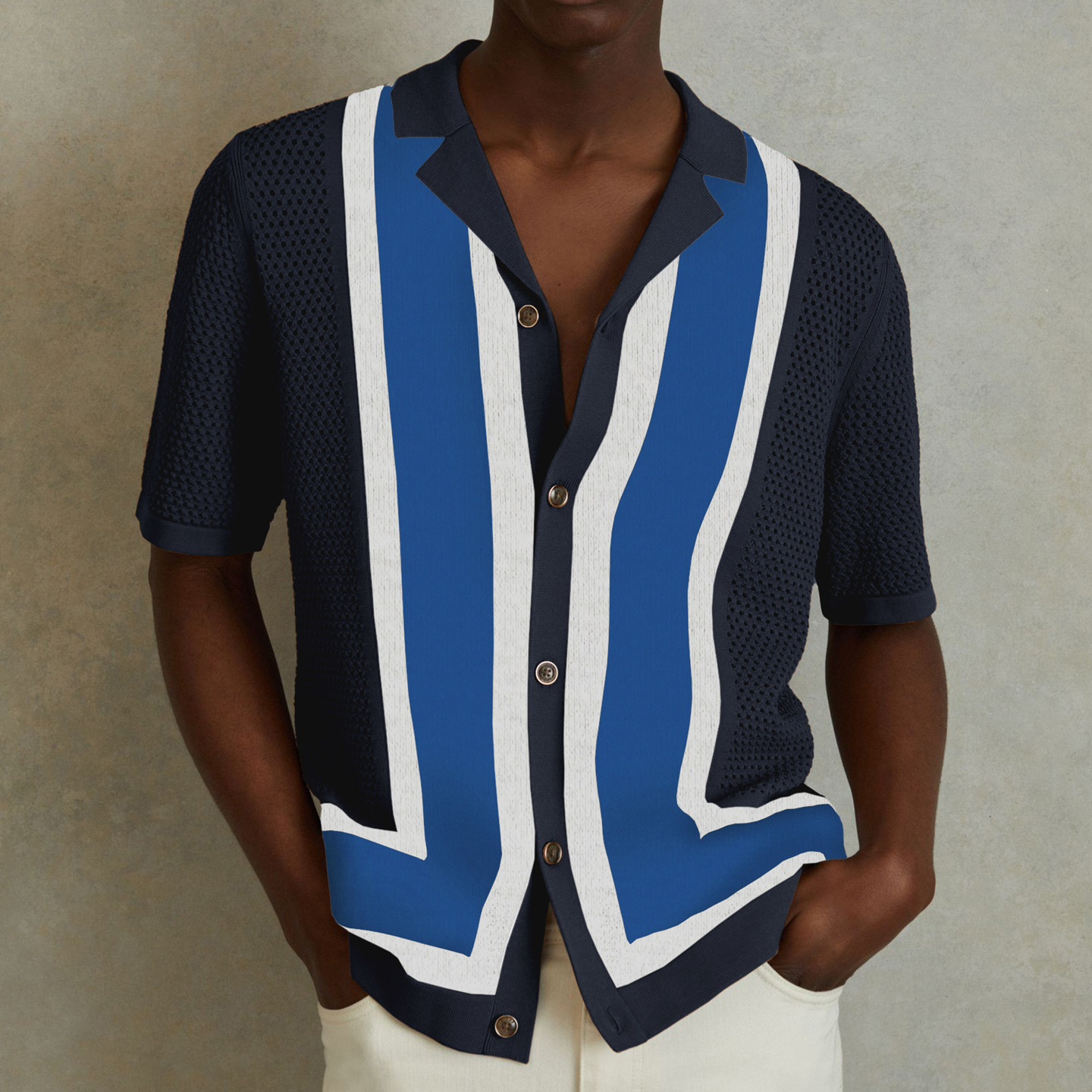 欧美男士短袖针织衫Polo衫