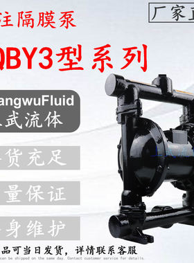 QBY3-40型第三代气动隔膜泵 QBY3系列气动双隔膜泵规格型号价格