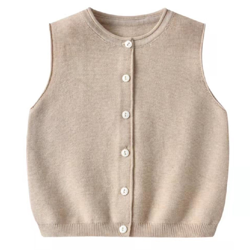 针织衫纯色马甲纯色针织开衫背心