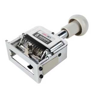 得力7506自动号码机6位手动打号机数字轮转印章 编号打码机标码器