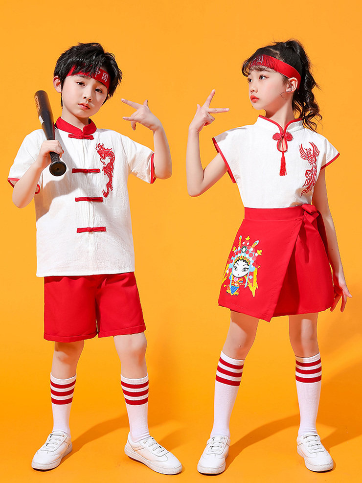 六一儿童节舞蹈服装合唱团演出服男女童校运啦啦队表演服夏班服潮