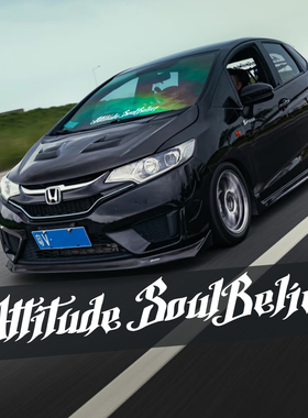 Attitude态度Soul灵魂Belief信念车贴汽车挡风玻璃后窗装饰贴纸