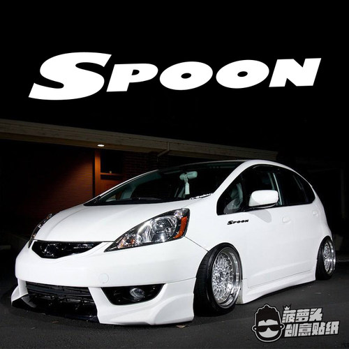 SPOON后档车贴纸适用于飞度思域