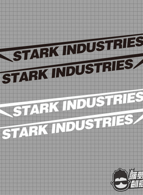 钢铁侠 复仇者联盟 Stark lndustries 斯塔克工业 摩托车反光车贴