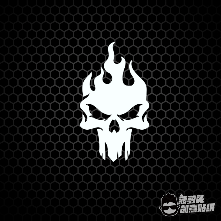 亡灵战士标志图腾电动装饰骨头