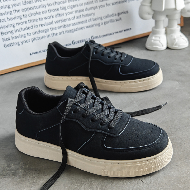 男鞋春秋2025新款板鞋男韩版潮平底低帮鞋子男潮鞋百搭男士休闲鞋