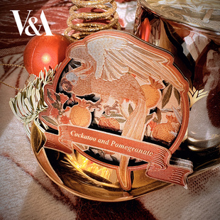 VA博物馆鹦鹉石榴冰箱贴木质磁贴创意生日礼物送女生复古送闺蜜