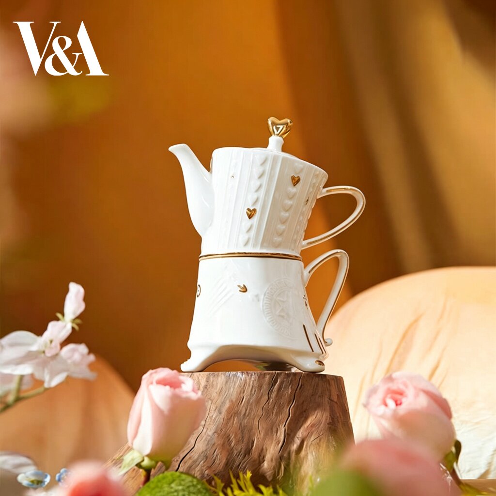 VA博物馆爱丽丝漫游奇境陶瓷茶具套装欧式茶壶礼盒生日乔迁礼物