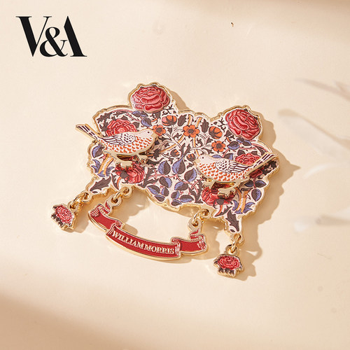 VA博物馆玫瑰旋转吊坠冰箱贴