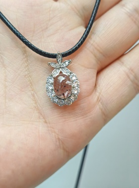 草莓晶吊坠每一颗都有不一样的美天然水晶完美主义慎拍