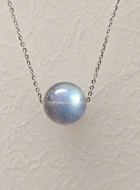 天然月光石路路通吊坠项链锁骨链一物一拍完美主义慎拍