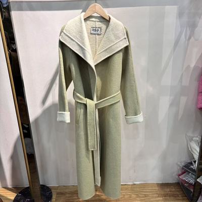 鸢系列秋冬款70%羊毛双30%聚脂面羊绒长款外套5519