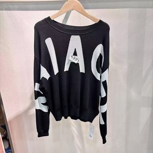 宽松套头针织衫 毛衣女秋蝙蝠长袖 1039 A系列字母短款 亏本清仓