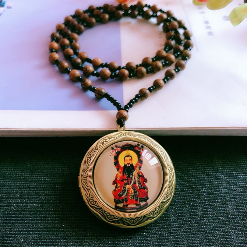 灵宝天尊吊坠空心可打开装东西道德灵宝元始天尊大号项链结缘