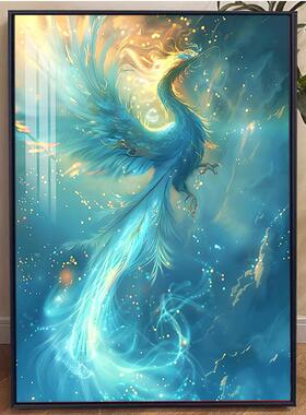 蓝色凤凰翱翔天际十字绣2025新款线客厅卧室手工自己绣带框钻石画