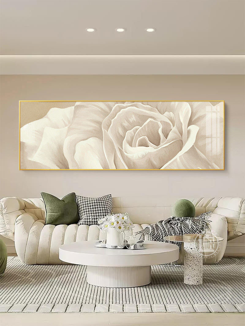 北欧奶油钻石装饰客厅卧室横版大幅2025新款手工贴砖十字绣水钻5d