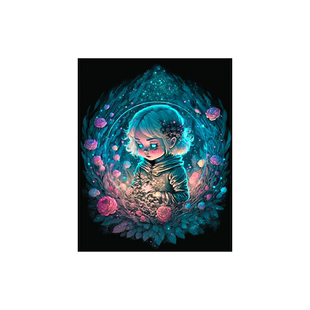 魔法女孩钻石画神秘森林高级感装饰画手工点贴十字绣儿童5d砖石画