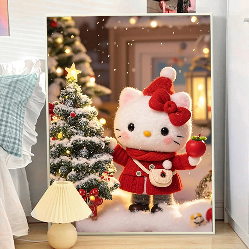 HelloKitty钻石画2025年新款圣诞节卡通可爱治愈温馨高级感十字绣