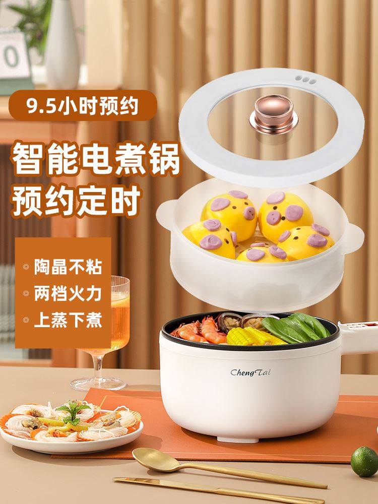 小蒸锅家用电蒸锅多功能小型迷你定时蒸包子蒸菜神器电蒸煮一体锅