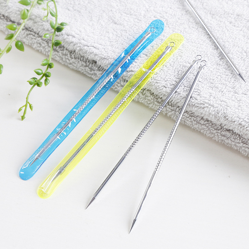 双头不锈钢粉刺针82mm挑3g青春痘棒(非品牌)