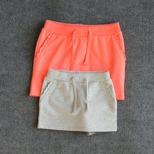【6M-14Y】丹麦单女童毛圈松紧腰可调节夏季半身裙短裙