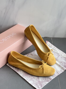 特 法式复古真皮方头乐福鞋一脚蹬舒适休闲豆豆鞋通勤单鞋