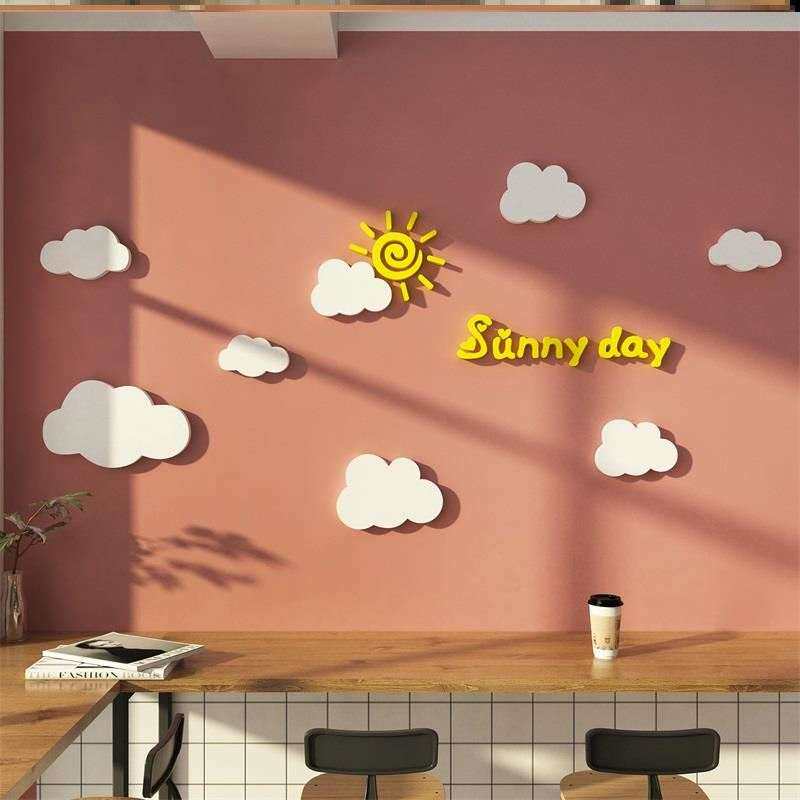 屋内墙面装饰电视墙背景墙贴自粘2021流行新款房间墙纸贴画遮丑