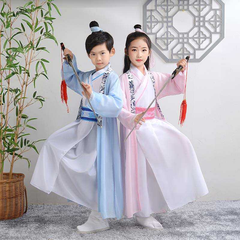春游7岁衣服儿童古装汉服夏季公主裙小女生长袖中学生小姑娘优