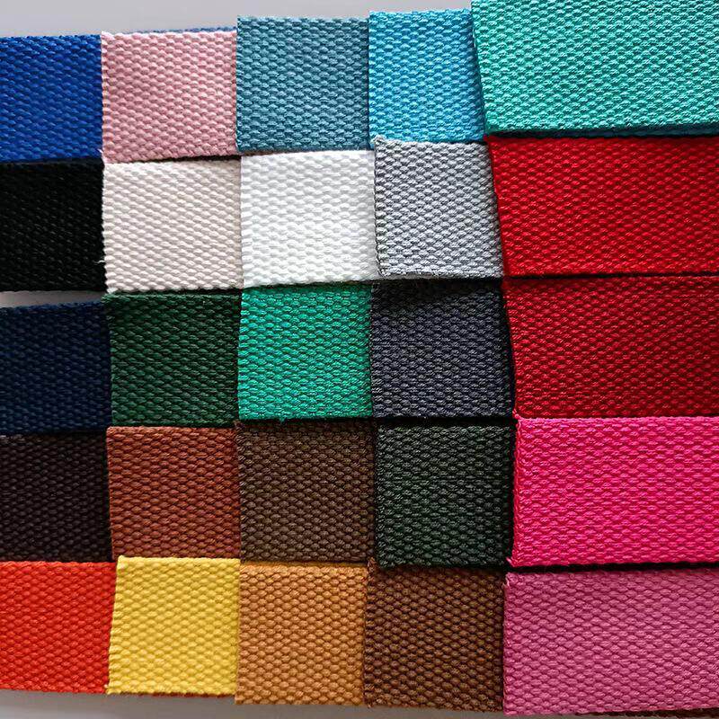 厂家黑色涤棉织带背包带帆布包棉带彩色箱包肩带编织带加爆款