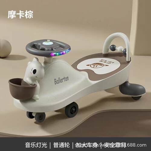 儿童扭扭车溜溜车万向轮男女宝宝3-8岁防侧翻新款摇摆扭扭车爆款