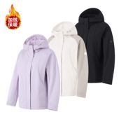 李宁运动风衣女子2024冬季 健身系列加绒防泼水宽松外套AFDU562