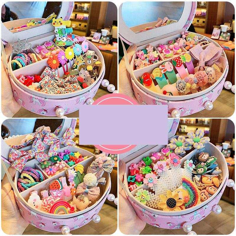 宝宝头饰一周岁新款bb碎发夹子可爱女童发卡头饰头帘夹刘海夹礼盒