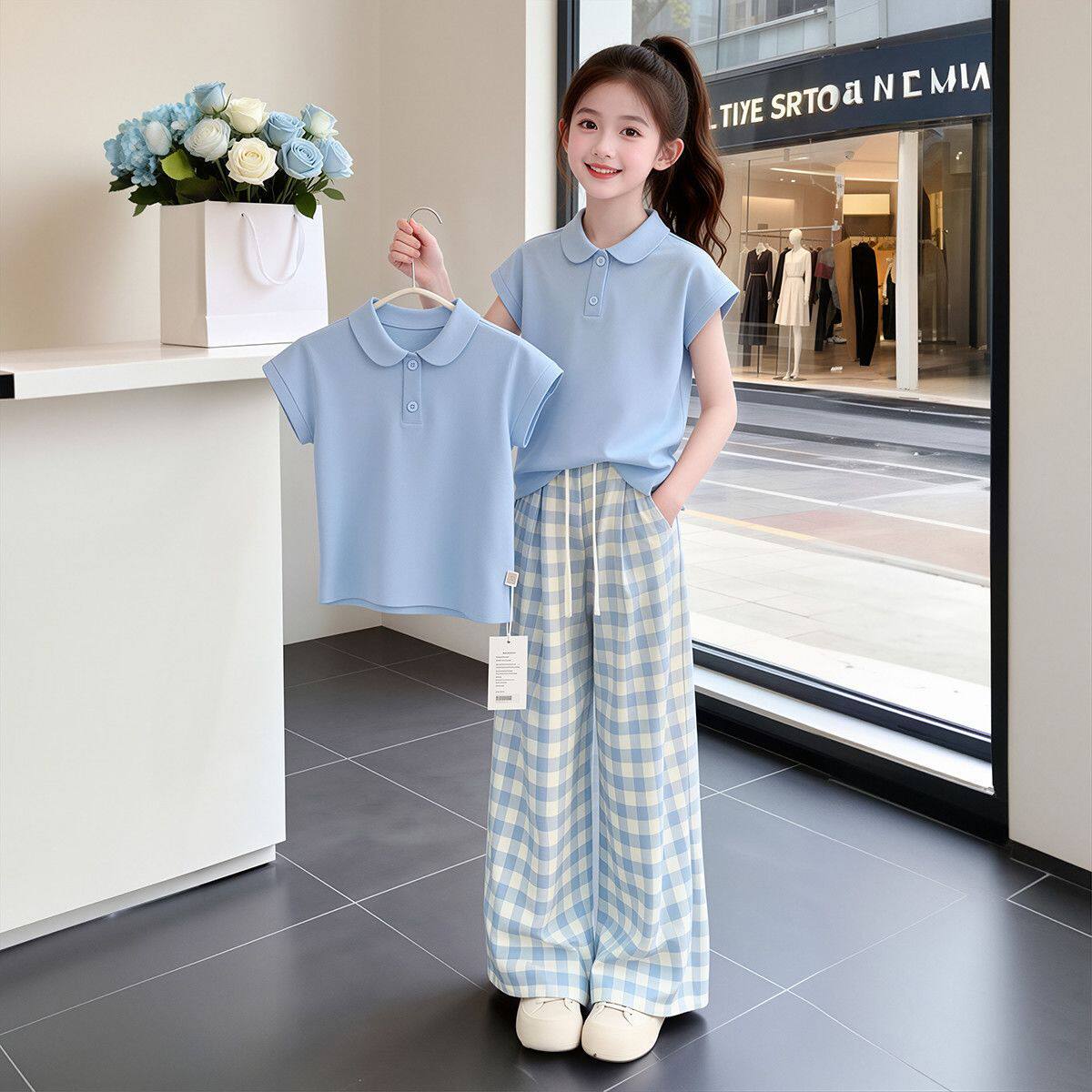 女童夏季新款套装Polo短袖T儿童POLO衫