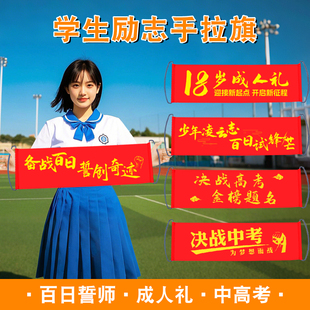 高考加油励志礼品中考横幅手持牌仪式感18岁成人礼物手举牌旗道具