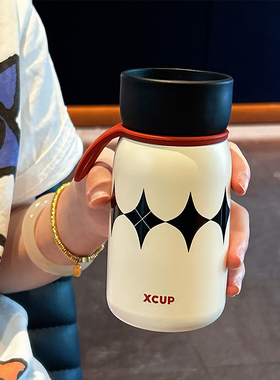 简约保温杯学生上学专用高颜值咖啡杯子女生便携小巧ins风口袋杯